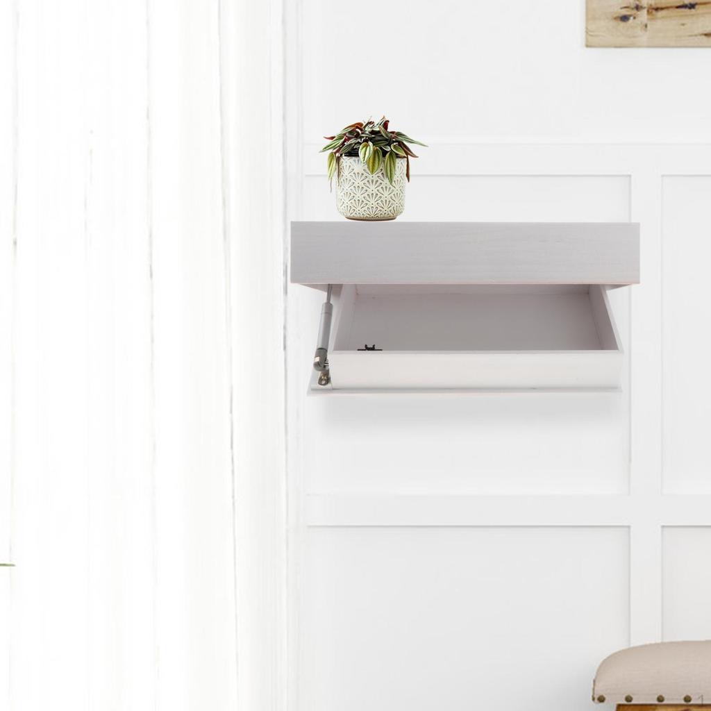 Компактная подвесная полка с выдвижным ящиком для небольших гостиных и ванных комнат