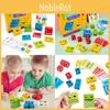 Face Colorful Changing Cube Blocks Kids Wooden Toy Logical Think Train Educate