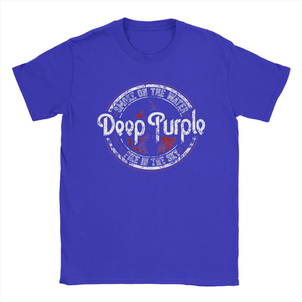 Deep Purple Английская рок-группа Альбом Мужская футболка Удивительная футболка Короткий рукав Круглый вырез Футболки Хлопок Одежда больших размеров