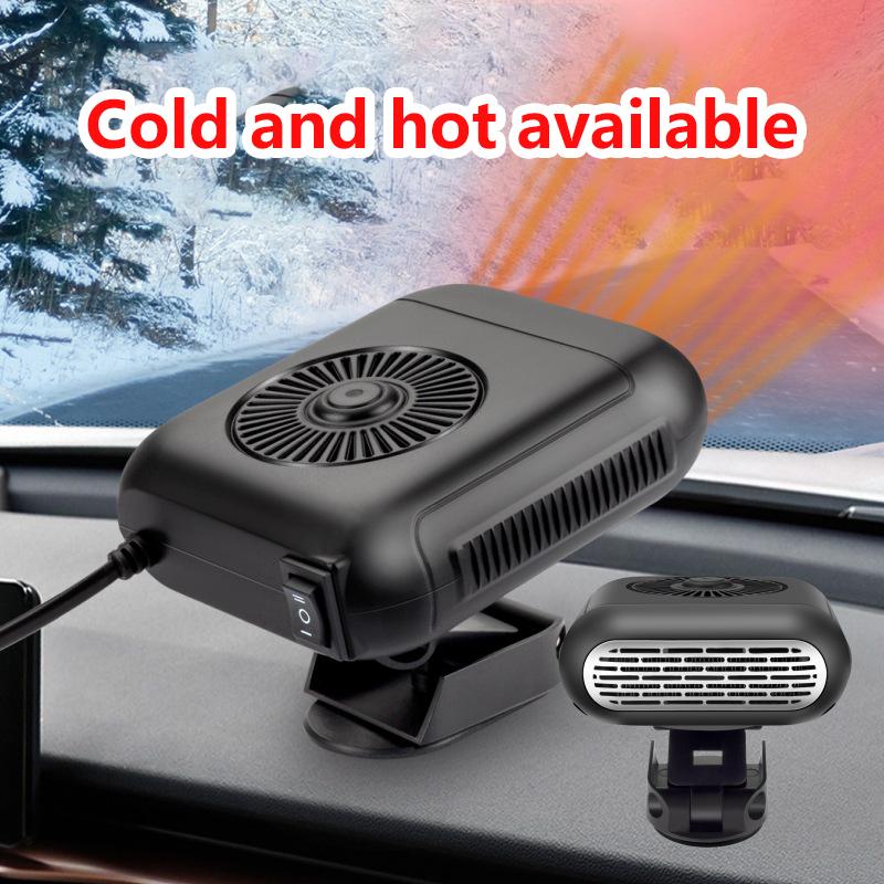 Car Heater 12V 24V Automatic Hot Air Blower Electric Fan Windshield Defogging Demister Defroster Rotation Powerful 2 In 1