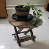 Handmade Wooden Foldable Adjustable Side Table End Table Coffee Table Plant Stand Outdoor Table Stool 30.48 Cm