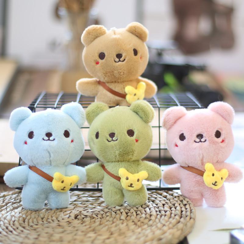 Cute Plush Bear Keychain Soft Stuffed Animal Adorable Bag Charm And Key Accessory