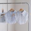 Striped Women'S Fake Collar Low Neck Bottom Shirt Collar Casual Fashion Versatile Cotton