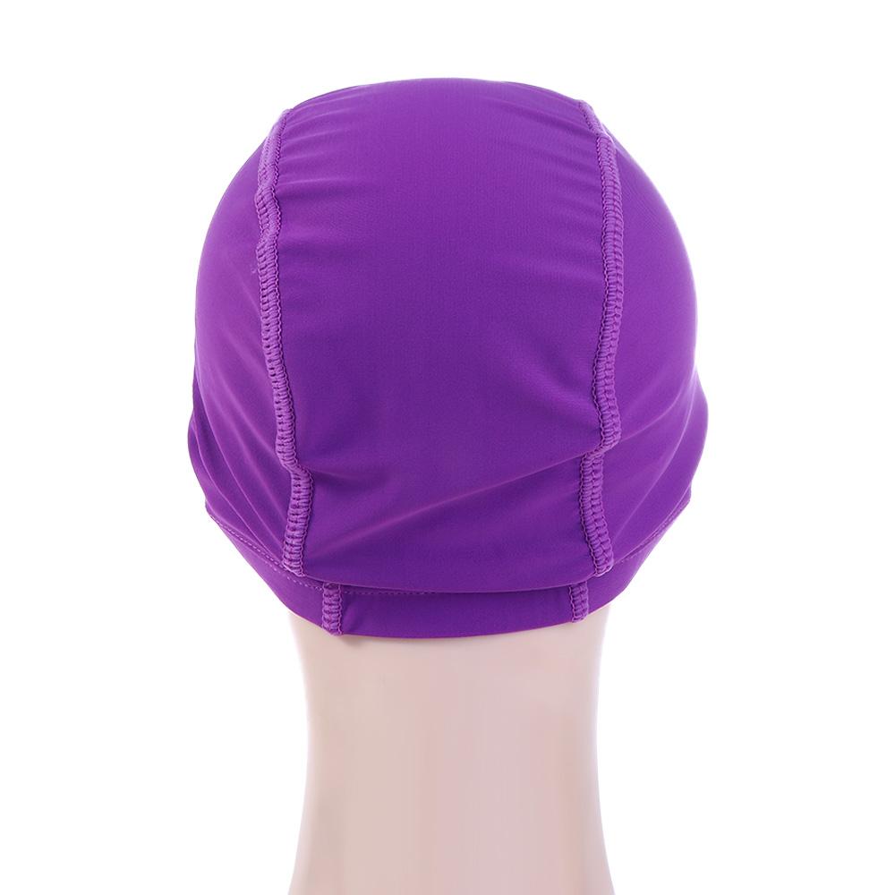 Solid Color Ultrathin Water Sport Waterproof Turban Swimming Cap Bathing Caps Swimming Hat Pool Hat
