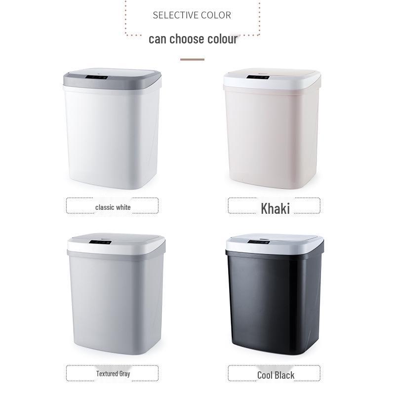 Бесшумное сенсорное мусорное ведро с крышкой для гостиной, спальни, ванной комнаты, кухни
