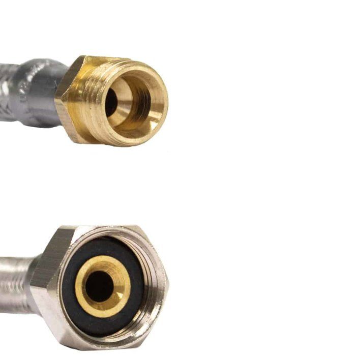 Flexible Sanitaire Inox DN8 2000mm with 3/8" AG x 1/2" ÜM