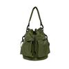 Korean Style Drawstring Fitness Bag Solid Color Bucket Bag Swimming Nylon Crossbody Bag  Women