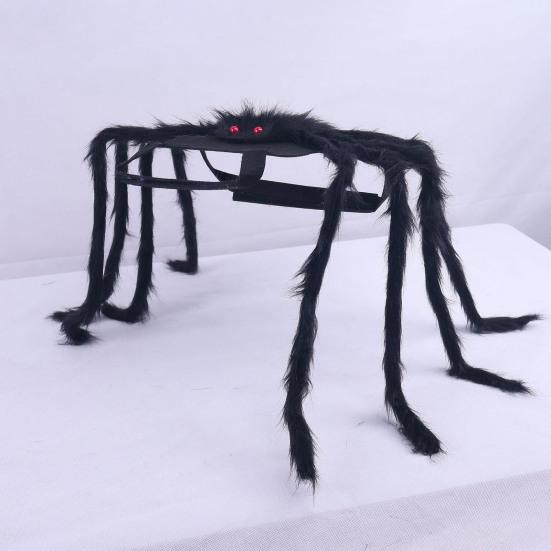 Pet Spider Costume Halloween Furry Giant Simulation Spider Apparel for Cats Small Medium Dogs Pet Halloween Party Cosplay Dress Up Accessory