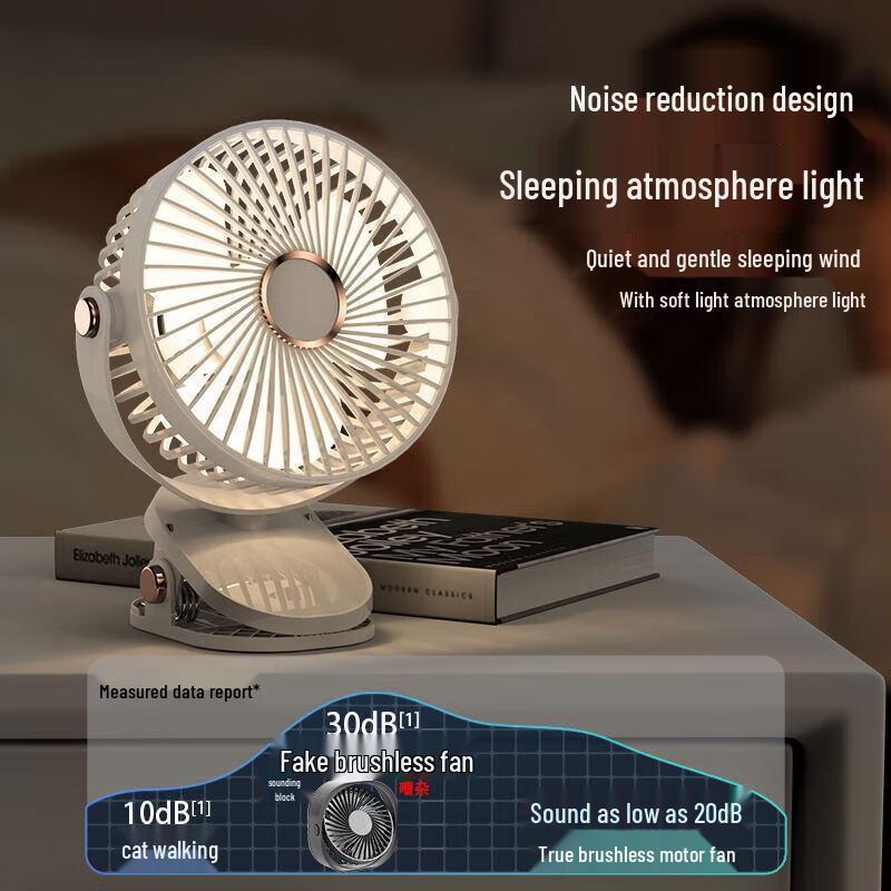 Portable USB Desk & Clip Fan CN plug (adapter included)