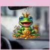 Яркий акриловый мультяшный лягушонок, подвеска для автомобиля для креативного стайлинга