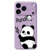 For iPhone 17 Pro Case Panda Pattern Printing Straight Edge TPU Phone Back Cover