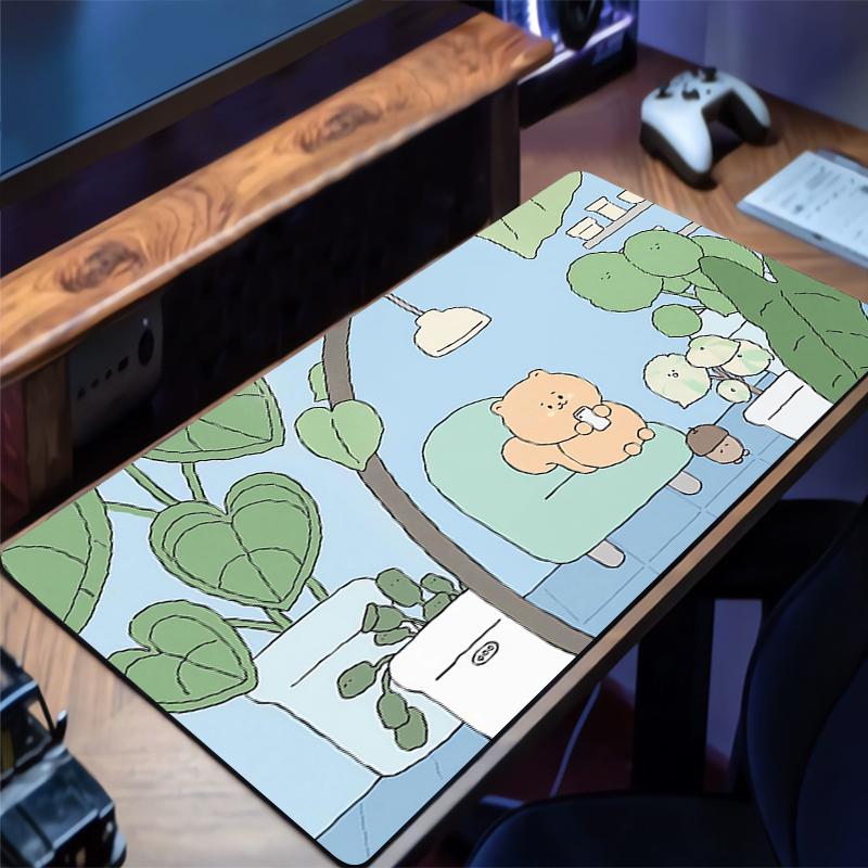 Size Mouse Pad Gaming Mousepad Rubber Mouse Mat Cartoon Squirrel Gamer Extended Desk Mat Mechanical Keyboard Pads Cute Mousepads
