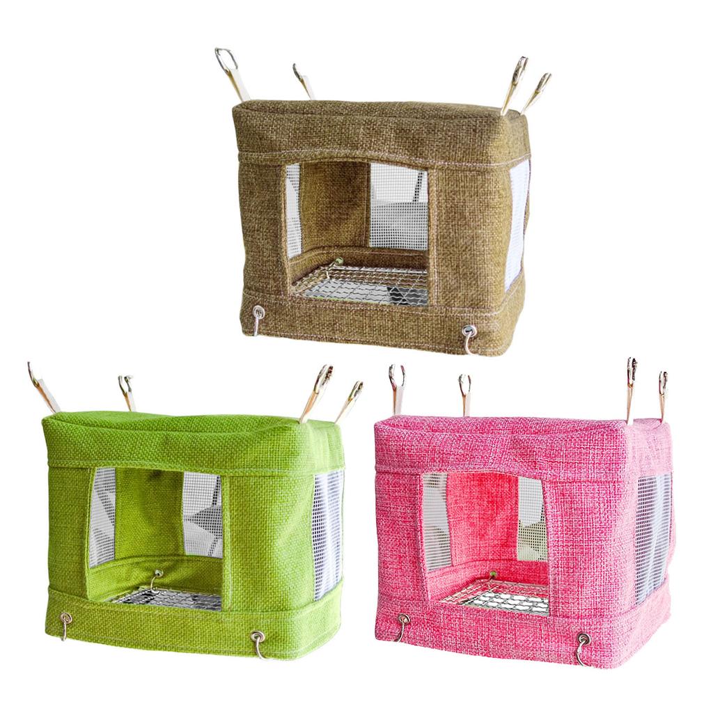 Bird Perch Nest Tent Stand for Parrots Conure Budgies Swing Breathable Hammock for Small Medium Parrots Toy