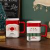 Новая керамическая кружка Санта-Клауса, милая кружка для кофе и воды со снеговиком, креативный подарок, чашка для питья