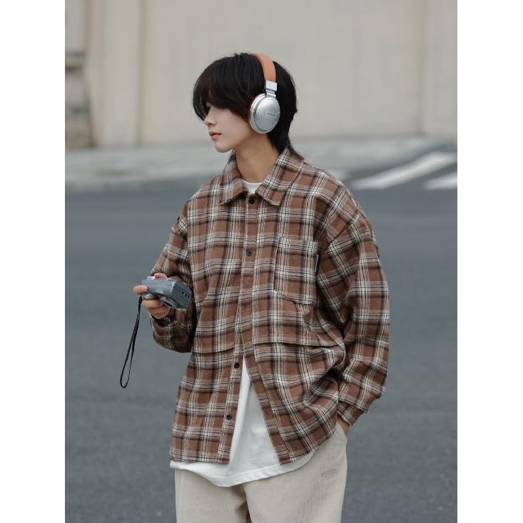 Рубашка с длинным рукавом с буквенным принтом 2024 года в японском стиле в стиле Гонконга, свободная рубашка для мальчиков, летнее модное универсальное повседневное пальто