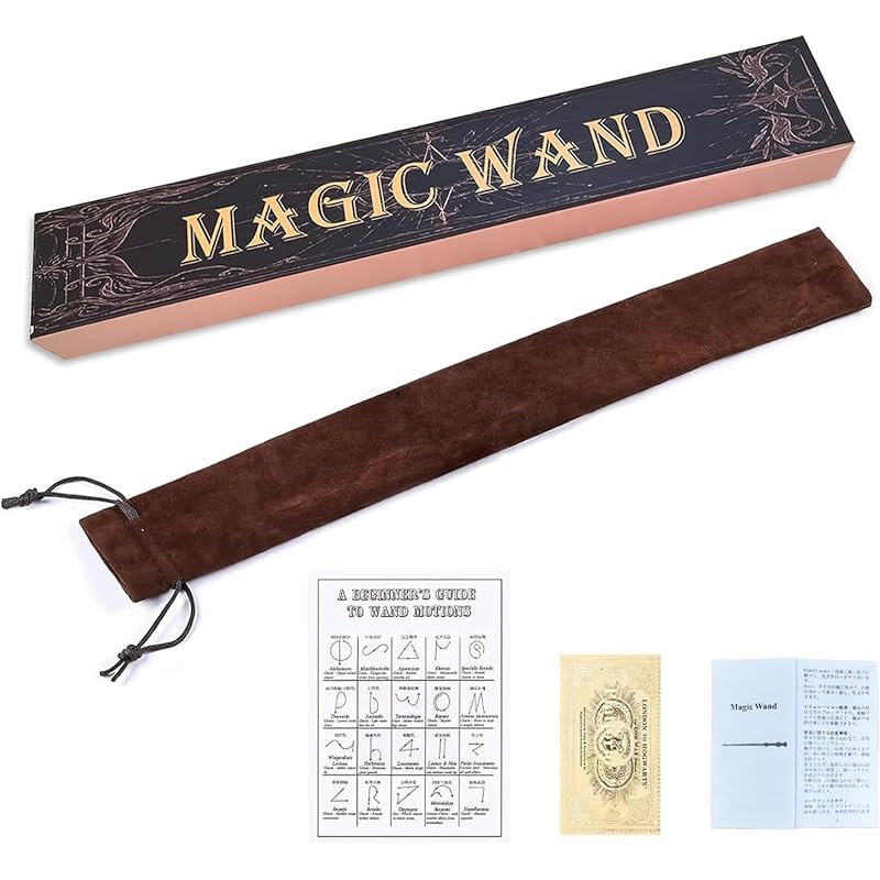 MUMAREN волшебная палочка Гарри Поттера, аксессуары для костюма, реквизит, точно воспроизведенный подарок на день рождения для косплея, заклинание, волшебная трость, чехол. В комплекте