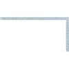 Shinwa Sokutei Wide Pita Curved Ruler, Silver, 50cm, Same Markings On Front and Back, 8 Graduations, JIS 10036