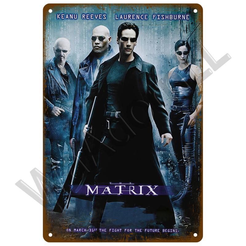 Vintage Metal Sign Movie Retro Tin Sign Aesthetic Living Room Metal Wall Decor Decoration Cinema Industrial Deco Films Poster