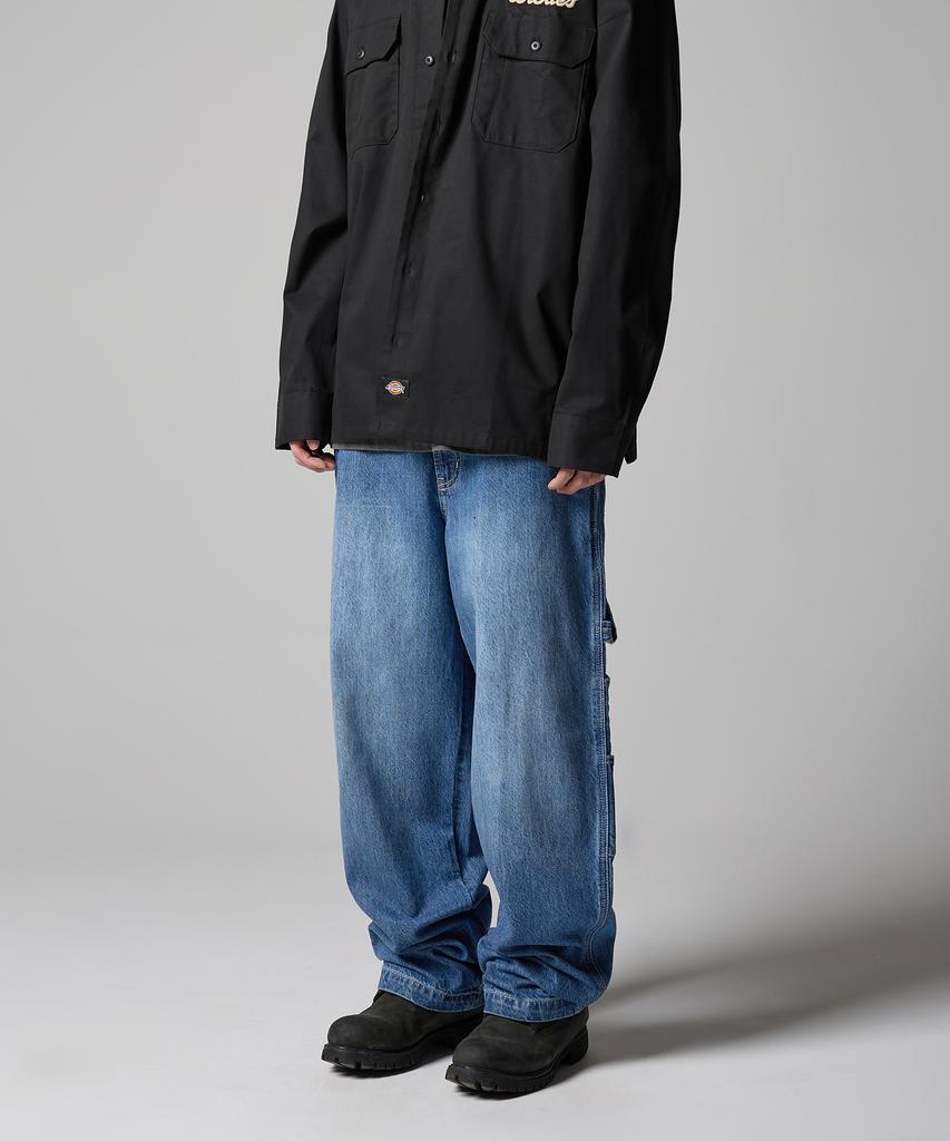 Dickies Свободные джинсовые брюки-карго средней синевы