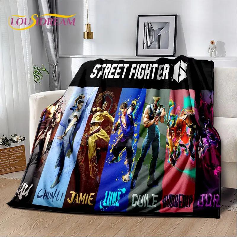 Ретро Игровой Street Fighter Геймер Мягкое Плюшевое Одеяло, Фланелевое Одеяло Плед для Гостиной Спальни Кровати Дивана Пикника Покрытие