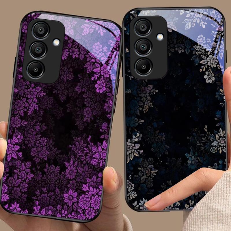 Глубокий пейзаж для Samsung Galaxy A15 5G 54 4G 51 50 24 35 90 71 12 51 53 52S 80 22 34 Черный чехол для телефона из закаленного стекла