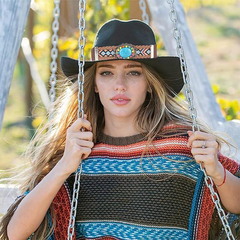 Men Women Hat Belts Braid Hat Bands Adjustable Cowboy Hat Accessories Classic Cowboy Hat Bands
