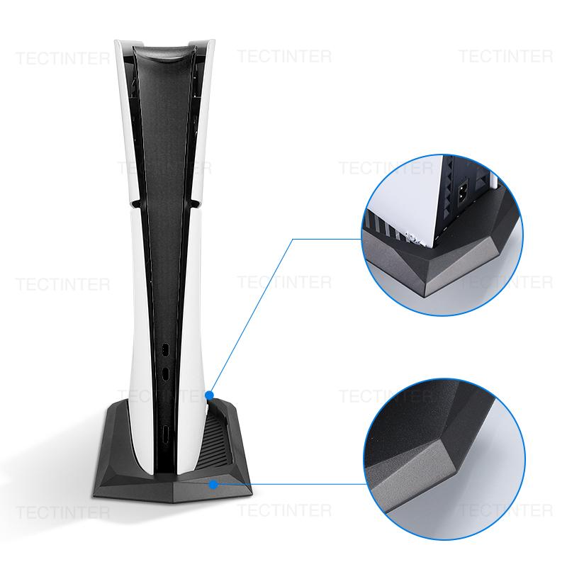Вертикальная подставка-основание для консоли PS5 Slim Для Playstation 5 Slim Со встроенными вентиляционными отверстиями Подставка Нескользящие ножки