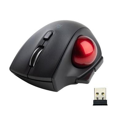 SANWA DIRECT Беспроводной трекбол, совместимый с мышью с 5 кнопками, компактный, тихий, для Mac/Windows, (Включает кнопки "Назад"/"Вперед"), Черный, 400-MAWTB180BK