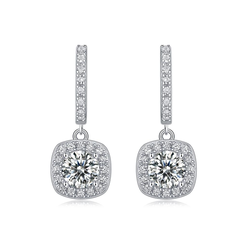 Серьги из серебра 925 пробы с муассанитом, длинные серьги Dream, украшения для ушей