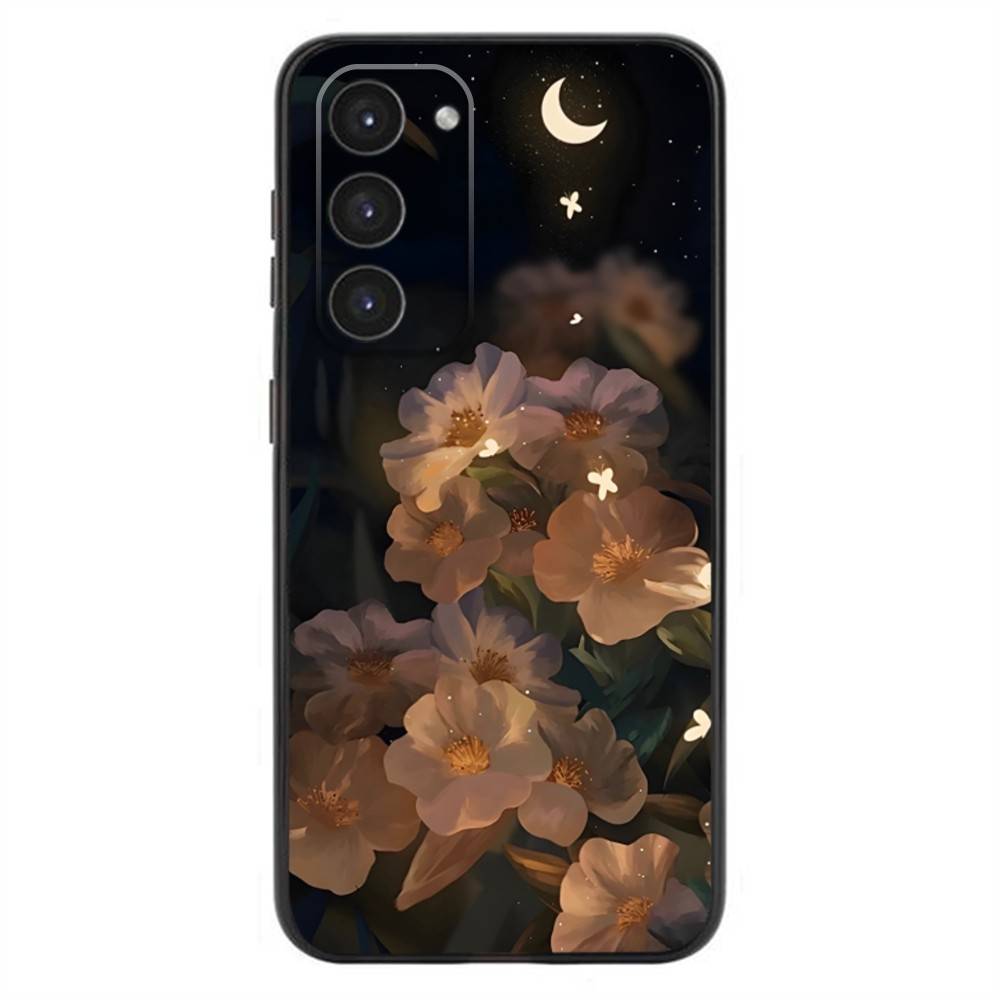 Suns Moons Clouds Astrological Phone Case For Samsung Galaxy A20,21s,22,31,32,52,53,72,73,80,91 Soft Liquid Silicone Black Cover