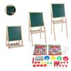 AllinOne Wooden Children Art Easel with Paper Roll and Accessories