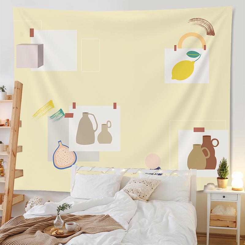 Богемный гобелен комната арт-деко фон ткань абстрактные геометрические лицо листья гобелен домашний декор