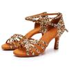 Women Ballroom Latin Tango Dance Shoes Salsa High Heeled 7CM