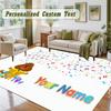 Crystal Velvet Square Rug Custom NameHey Duggee Pattern Non Slip Home Floor Decor Rug