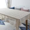 Wedding Rectangle Crochet Tables Cover Handmade Hollow Weaving Tablecloth Home Living Room Decor