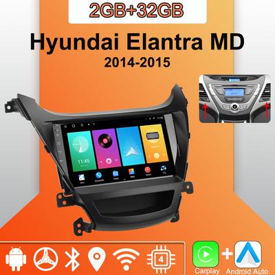 Android Carplay автомобильное радио для Hyundai Elantra MD 2014-2015 мультимедийный проигрыватель головное устройство стерео GPS навигация BT WIFI 2+32 ГБ
