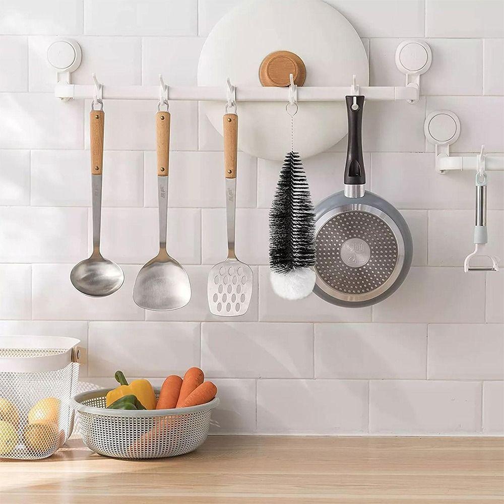 Щетка для бутылки с рюмкой и ручкой из бука, чашка для бутылки с газировкой, щетка для чистки дома