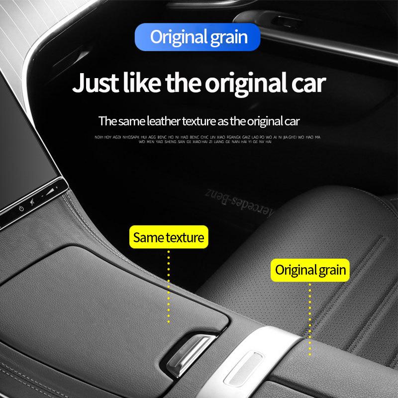 Декоративная накладка на центральную консоль из кожи для Mercedes-Benz C Class GLC W206 2022-2024, автомобильные аксессуары, стайлинг