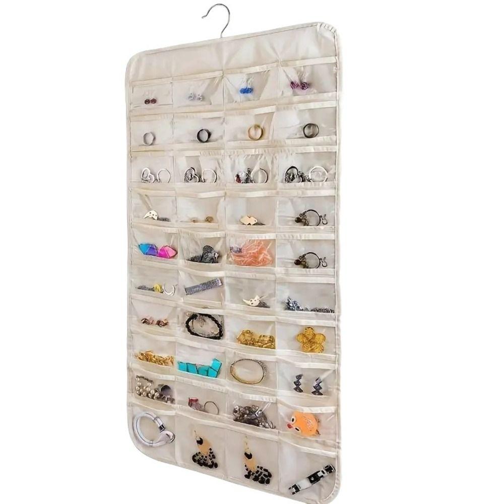 Non-woven Jewelry Storage Bag Foldable Hanging Storage Bag Women Jewelry Organizer Home Use