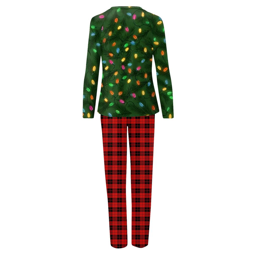 Christmas Prints Family Matching Long Sleeve Tops+Pants Set Family Matching Sets