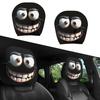 Skull Car Headrest Covers Spooky Print Auto Seat Head Rest