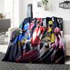 Rangers Team-up Flannel Blanket, Soft Polyester, Modern Design, All-Season for Camping, Travel, Gifts for holidays or birthdays