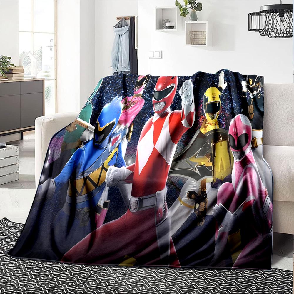 Rangers Team-up Flannel Blanket, Soft Polyester, Modern Design, All-Season for Camping, Travel, Gifts for holidays or birthdays