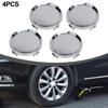 4 шт. 75 мм универсальные колпачки для колес, колпачки для колес, хром, серебро, ABS пластик, замена колпачков для автомобильных колес