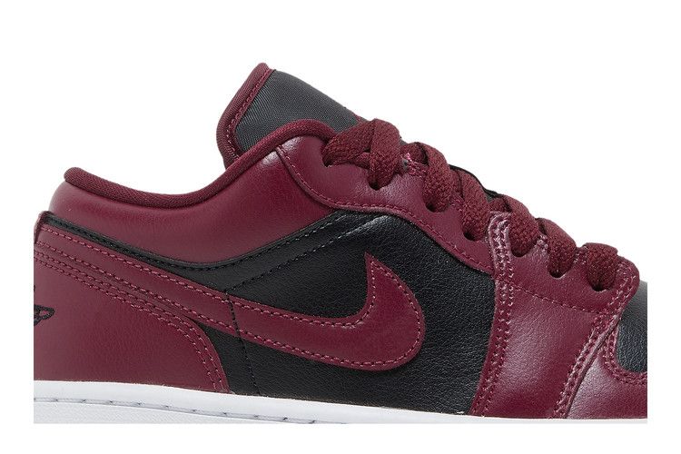 Женские кроссовки Jordan 1 Low Черный Темно-свекольный (Женский) Черный/Темный свекольный/Белый