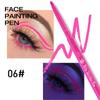 Colorful UV Waterproof Luminous Eyeliner Gel Pen Fluorescent Eyeliner Pen Halloween Christmas Party Stage Face Color Paint Pen
