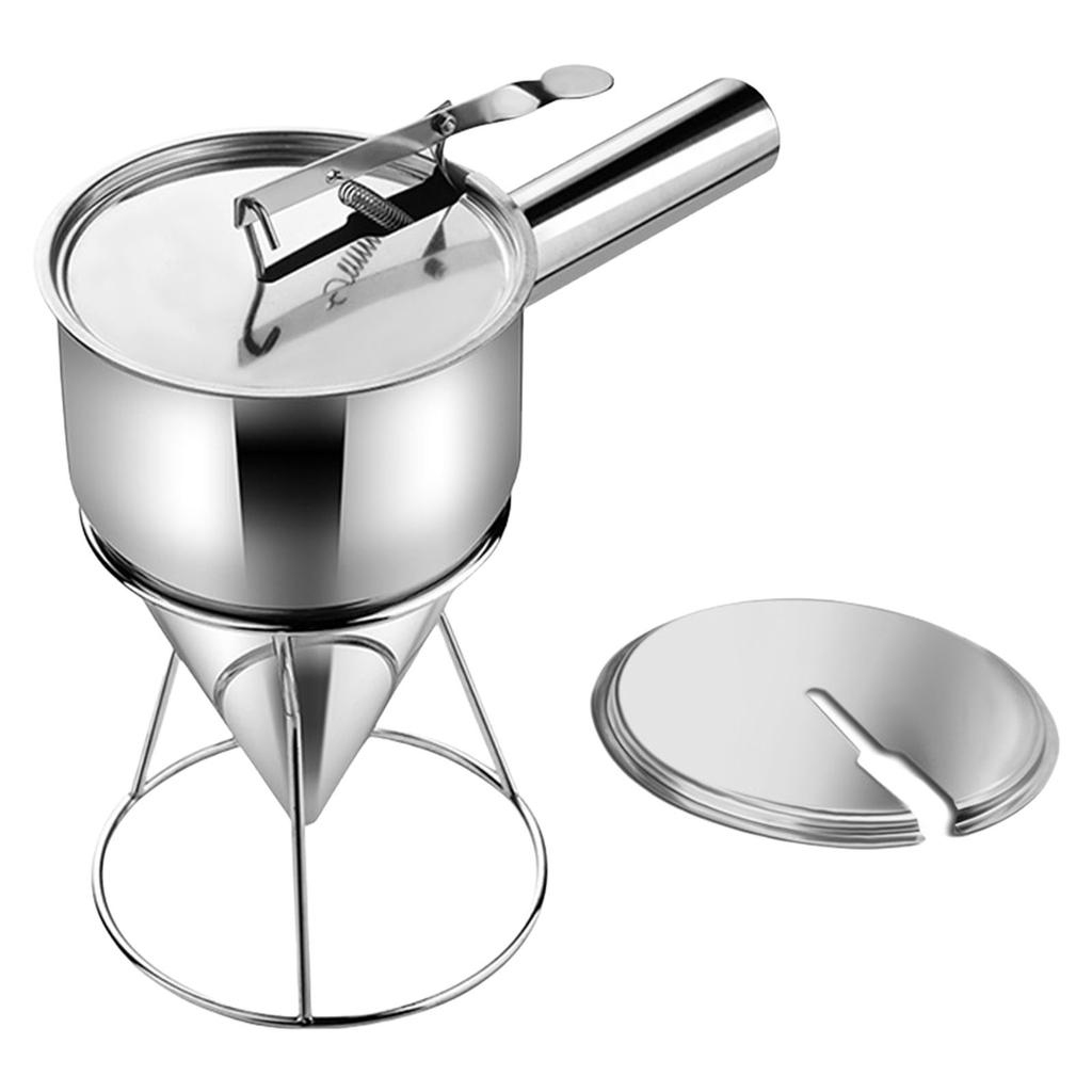 Reliable Cone Funnel Stainless Steel Funnel For Takoyaki Precision Pouring Octopus Balls Cooking Tool Easy To Clean