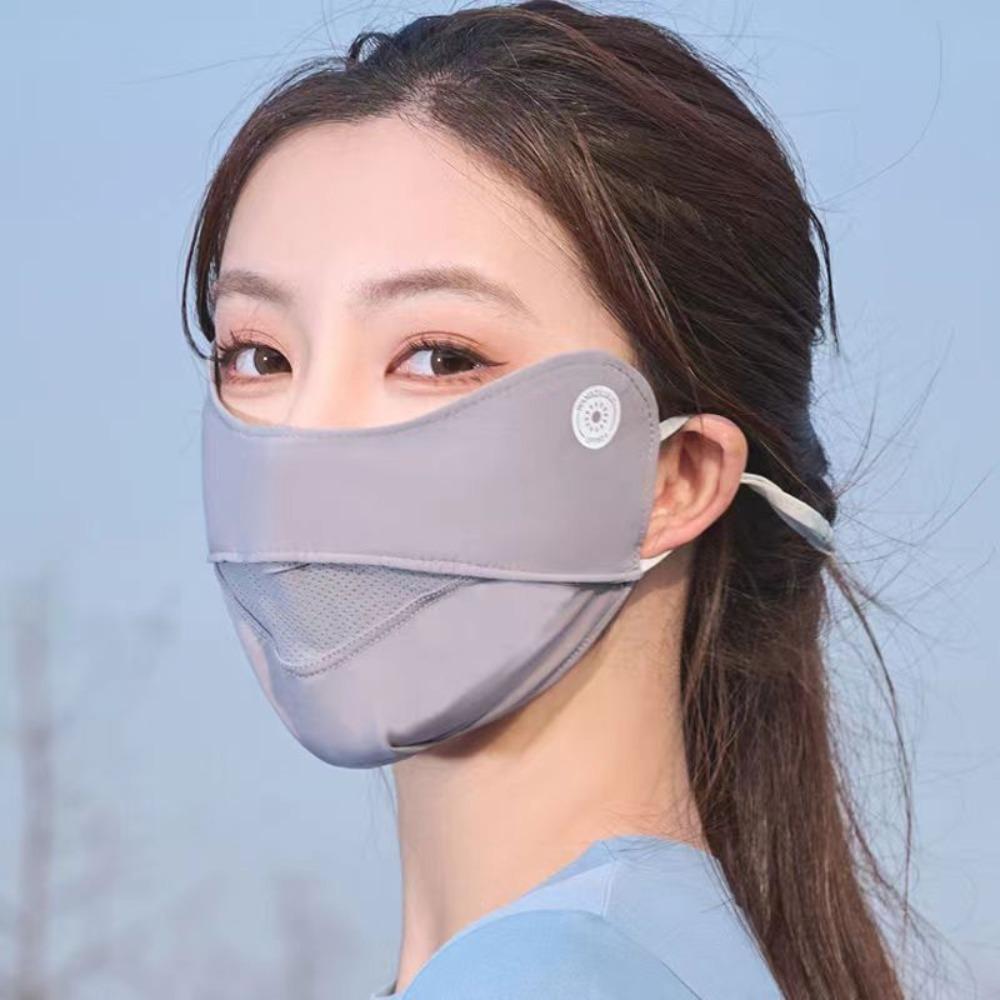 Adjustable Face Cover Breathable Cycling Facemask Summer Ice Silk Mask  Four Seasons