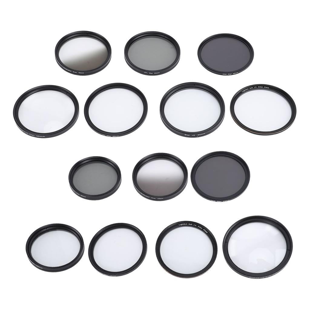 Комплект фильтров для объектива камеры UV CPL ND8 Soft White Graduated Grey 10X Macro 6 Points Star Filter Set для P