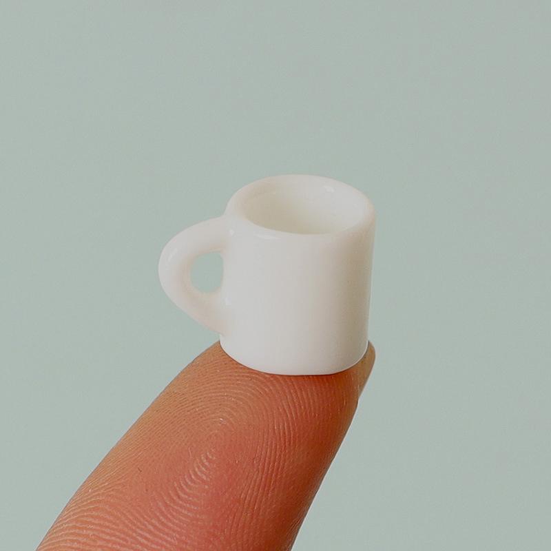 10 шт./компл., чисто белая посуда для кукольного домика, мини-посуда, чашки, миниатюрные игрушки для еды, реквизит для стрельбы